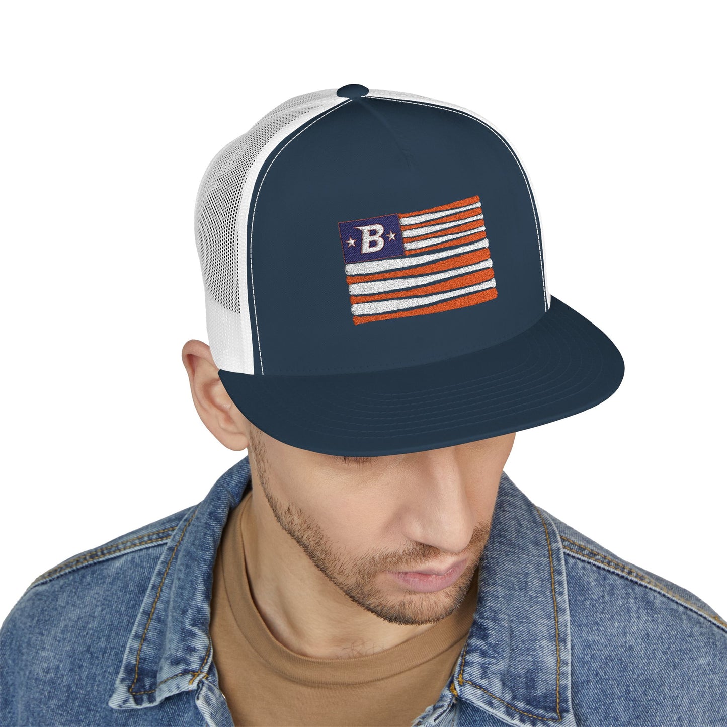 Embroidered 'B' Flag Trucker Hat