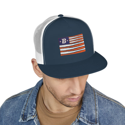 Embroidered 'B' Flag Trucker Hat