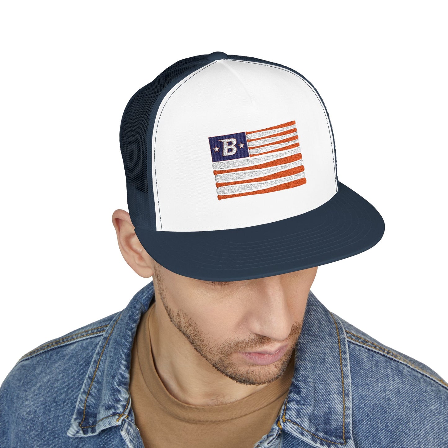 Embroidered 'B' Flag Trucker Hat