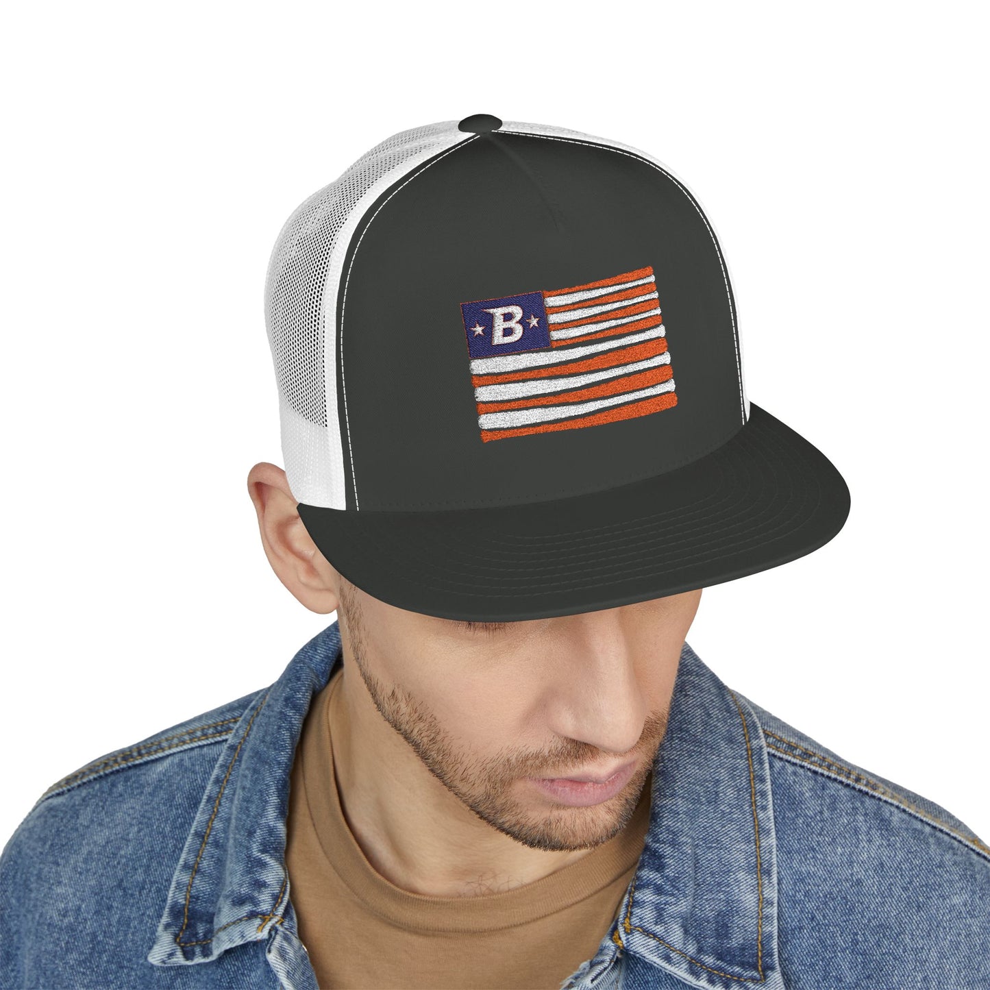 Embroidered 'B' Flag Trucker Hat