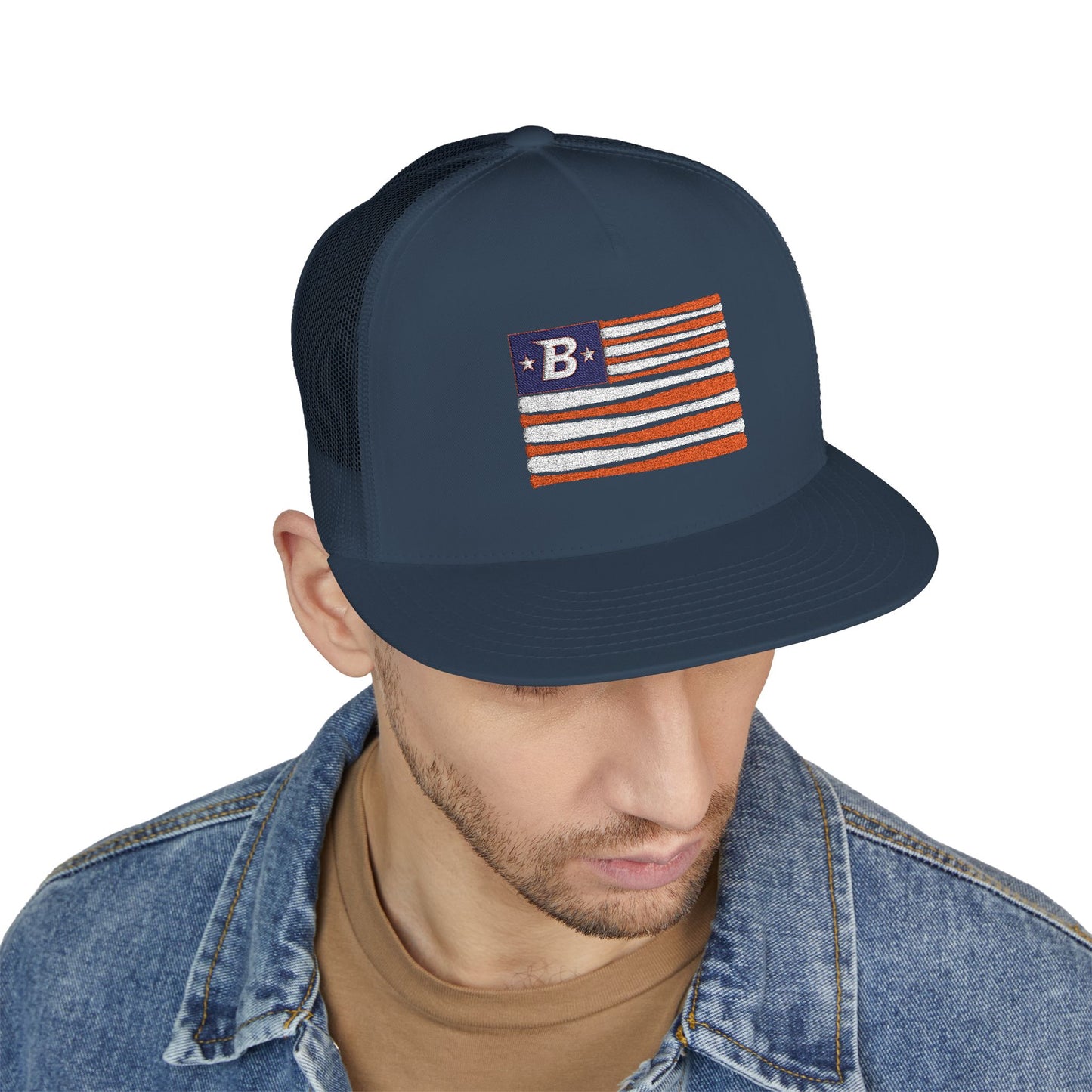 Embroidered 'B' Flag Trucker Hat