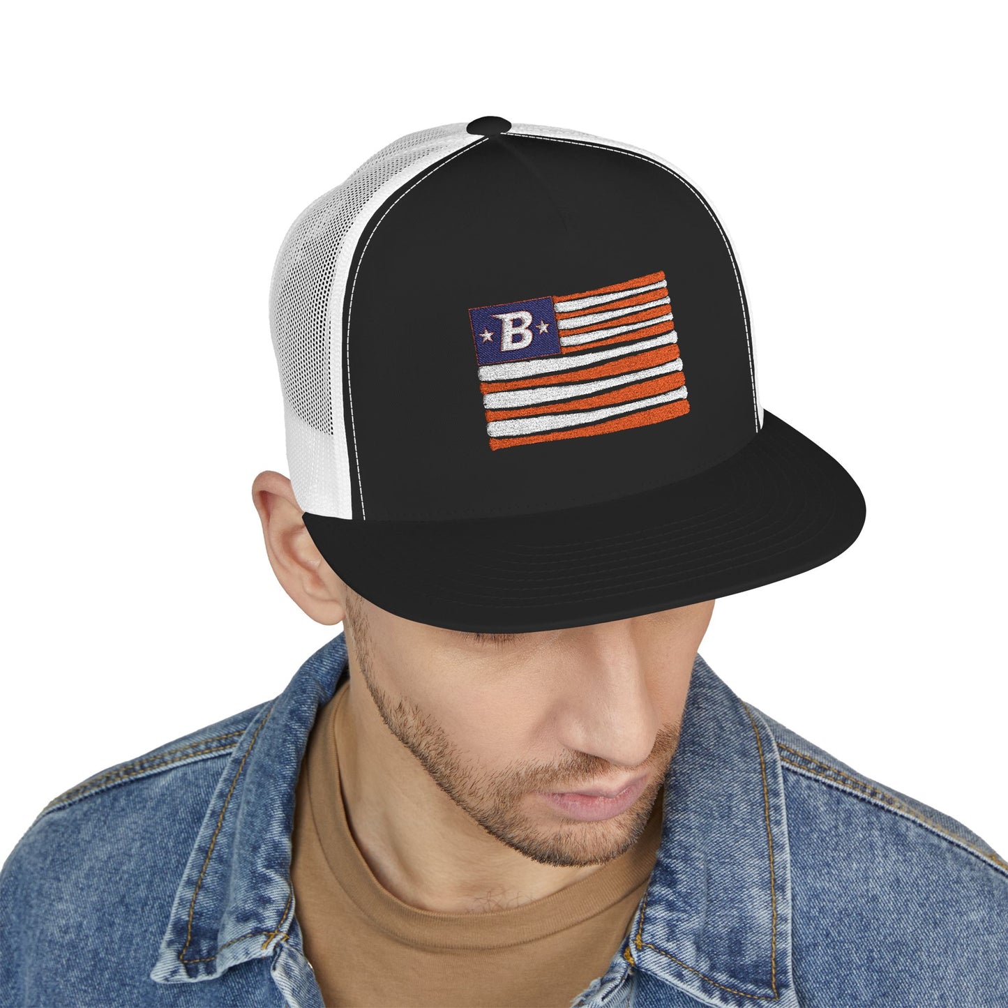 Embroidered 'B' Flag Trucker Hat