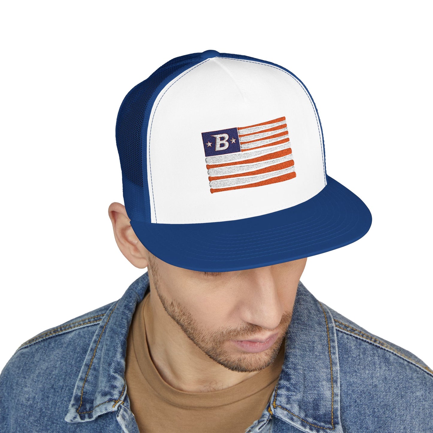 Embroidered 'B' Flag Trucker Hat