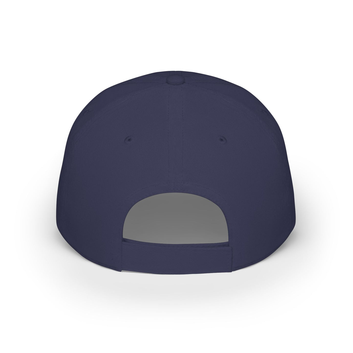 B Logo Low Profile Baseball Cap — Retro Orange & Blue Team Patch Hat